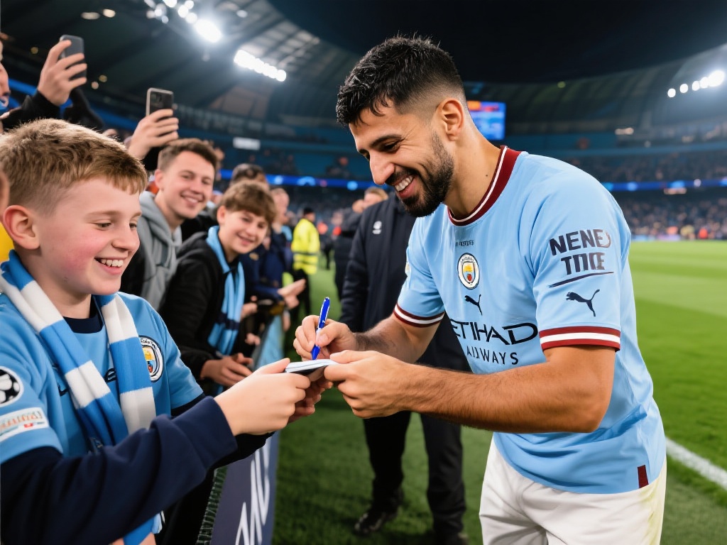 阿圭罗老将赛后暖心互动,与球迷签名合影 在足球的世界里,有些瞬间不仅仅是比赛的胜