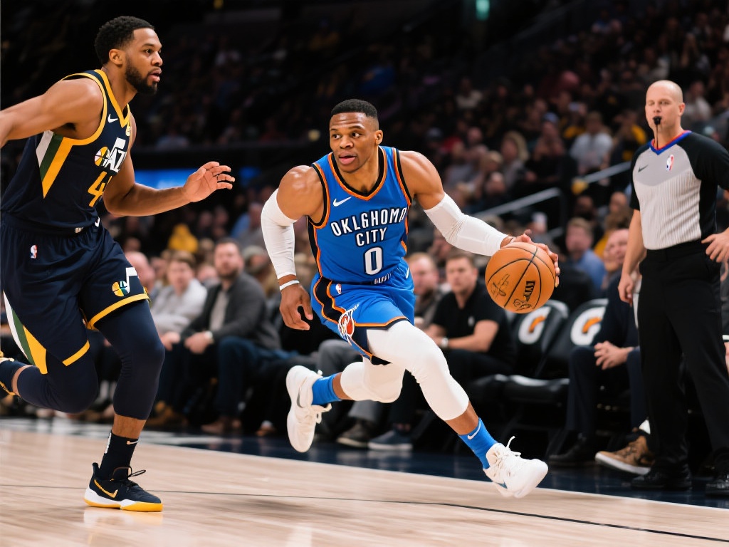 约基奇27+14+6统治比赛 威少达成双里程碑 掘金36分狂胜爵士 威少在本场比赛中展现了极高的效率,尤其是